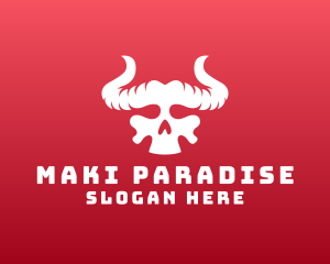 Devil Skull Horns logo design