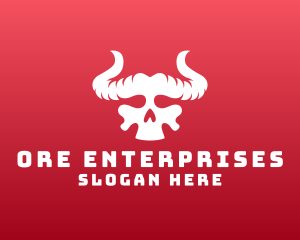 Devil Skull Horns logo design