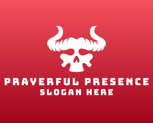 Devil Skull Horns logo design