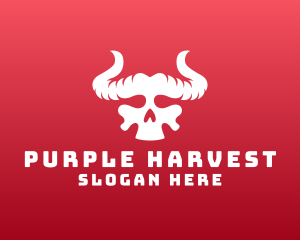 Devil Skull Horns logo design