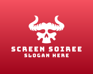 Devil Skull Horns logo design