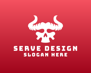 Devil Skull Horns logo design