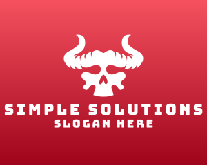 Devil Skull Horns logo design