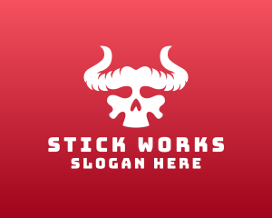 Devil Skull Horns logo design