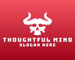 Devil Skull Horns logo design