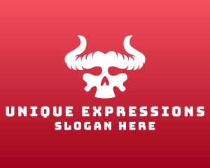 Devil Skull Horns logo design