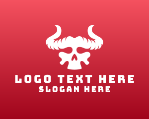 Fantasy - Devil Skull Horns logo design