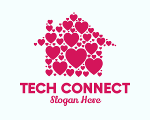Cute Heart House  logo