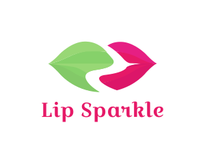 Natural Organic Valley Lips logo design