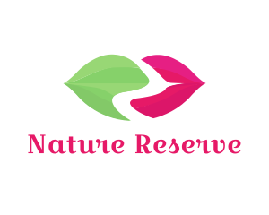 Natural Organic Valley Lips logo design