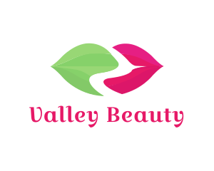 Natural Organic Valley Lips logo design