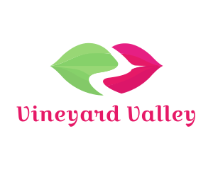 Natural Organic Valley Lips logo design