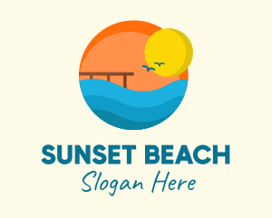 Sunset Beach Port logo design