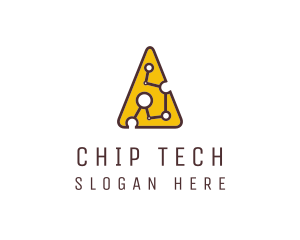 Tech  Cheese Circuit logo design