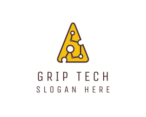 Tech  Cheese Circuit logo design