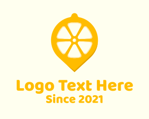 Lemon Fruit Location Pin logo