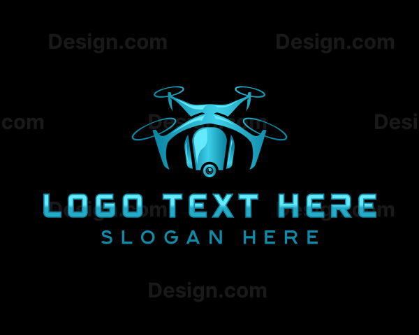 Quadcopter Camera Drone Logo