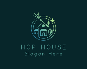 Residential House Cleaning logo design