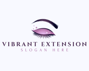 Eyelashes Makeup Eyebrow logo design