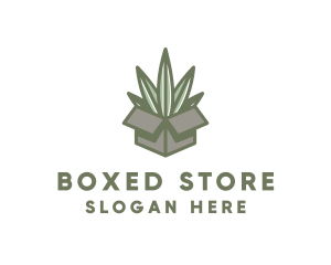 Marijuana Leaf Box logo design