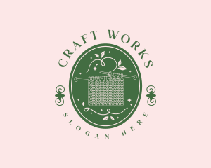 Handicraft Knitting Thread logo design