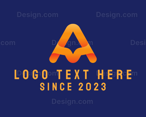 Modern Gradient Letter A Logo