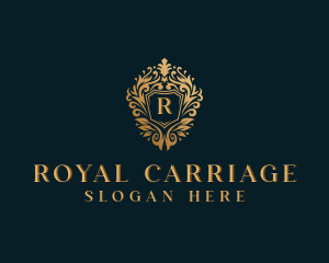 Royal Shield Wreath logo design