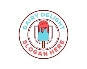 Ice Popsicle Dessert logo design