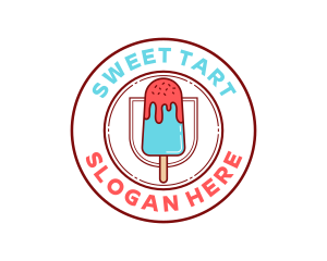 Ice Popsicle Dessert logo design