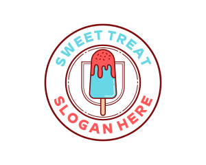 Ice Popsicle Dessert logo design