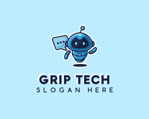 Tech Robot Chat  logo design