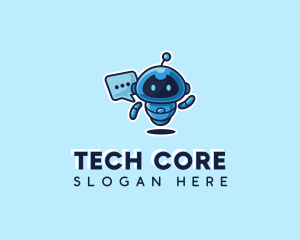 Tech Robot Chat  logo design