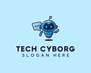 Tech Robot Chat  logo design