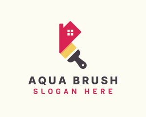 Brush Painting House logo design