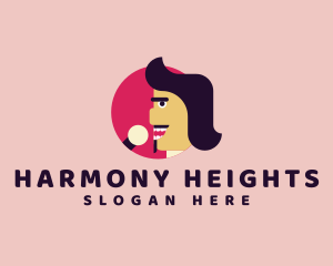 Cartoon Male Singer logo