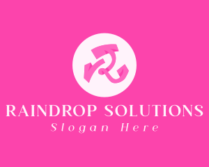 Pink Fashion Letter R logo design