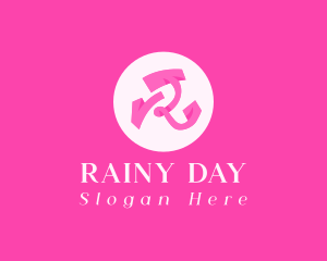 Pink Fashion Letter R logo design