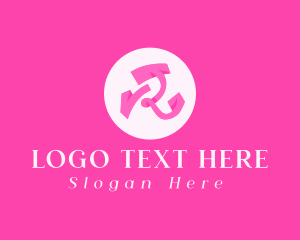 Trendy - Pink Fashion Letter R logo design