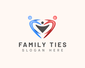 Heart Charity Foundation Family logo design