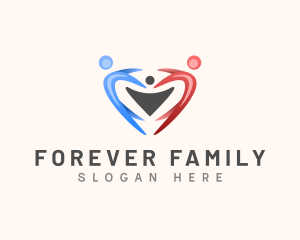 Heart Charity Foundation Family logo design