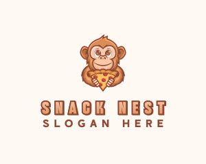 Monkey Pizza Restaurant logo design