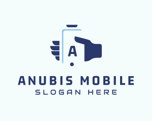 Mobile Phone Hand App logo design