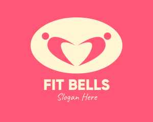 Fitness People Heart  logo design