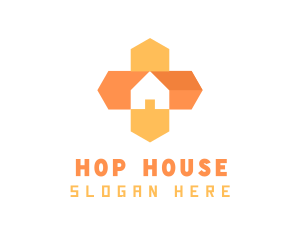 Orange House Cross logo design