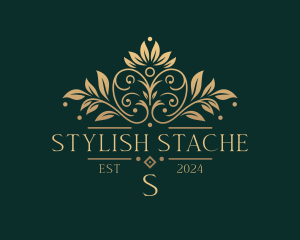 Stylish Floral Wedding logo design