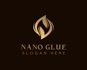 Elegant Flame Letter N logo design