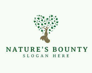 Heart Nature Woman logo design