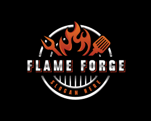 Grill Fire Restaurant logo design