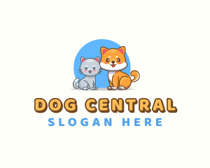 Cat Dog Pet logo design