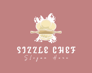 Toque Rolling Pin Chef logo design